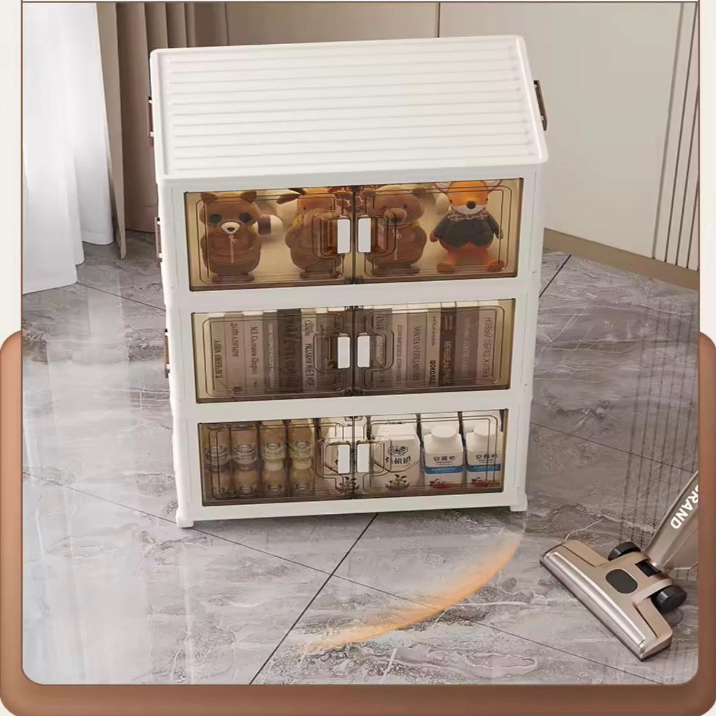 خزانة تخزين خفيفة فاخرة 3 قابلة للطي – منظم موفر للمساحة