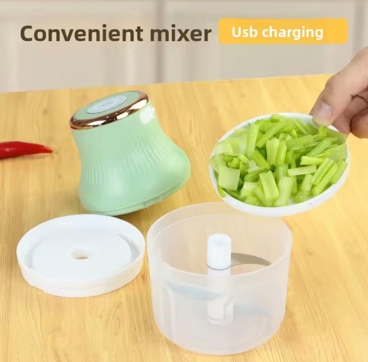 مفرمة لحم وخضروات كهربائية صغيرة لاسلكية محمولة – مفرمة مطبخ قابلة للشحن