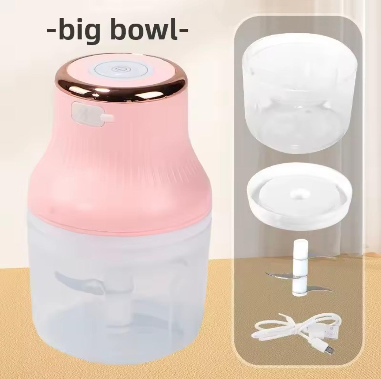 مفرمة لحم وخضروات كهربائية صغيرة لاسلكية محمولة – مفرمة مطبخ قابلة للشحن