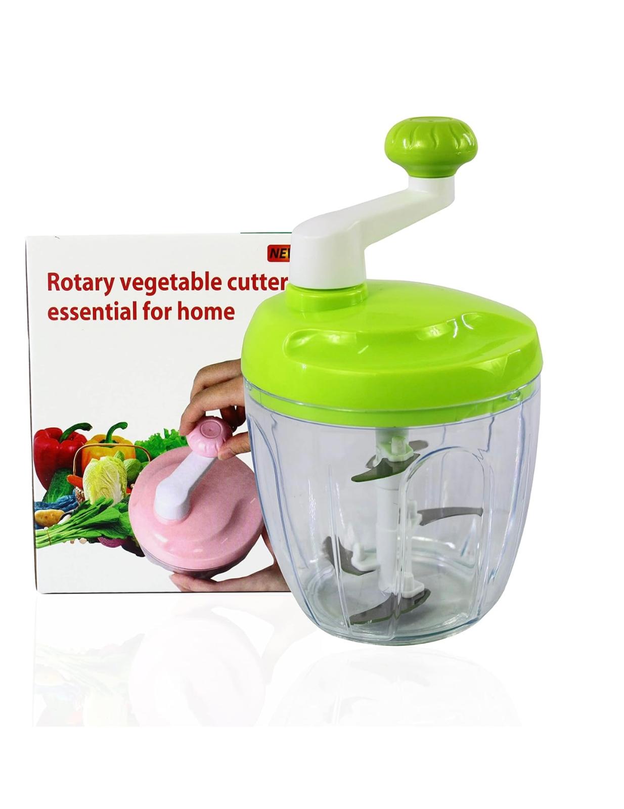 مفرمة يدوية بسيطة بالضغط اليدوي - شفرة من الفولاذ المقاوم للصدأ، قطاعة خضروات سريعة وسريعة