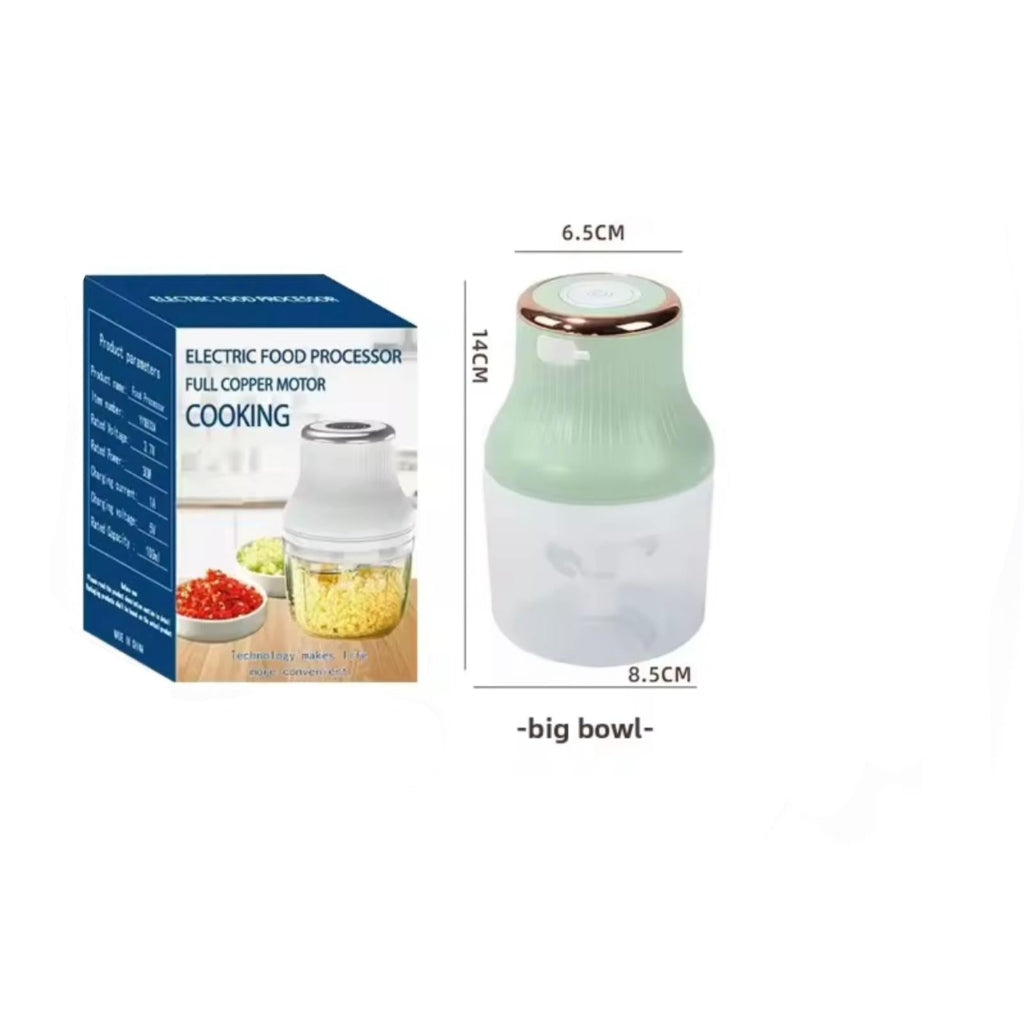 مفرمة لحم وخضروات كهربائية صغيرة لاسلكية محمولة – مفرمة مطبخ قابلة للشحن