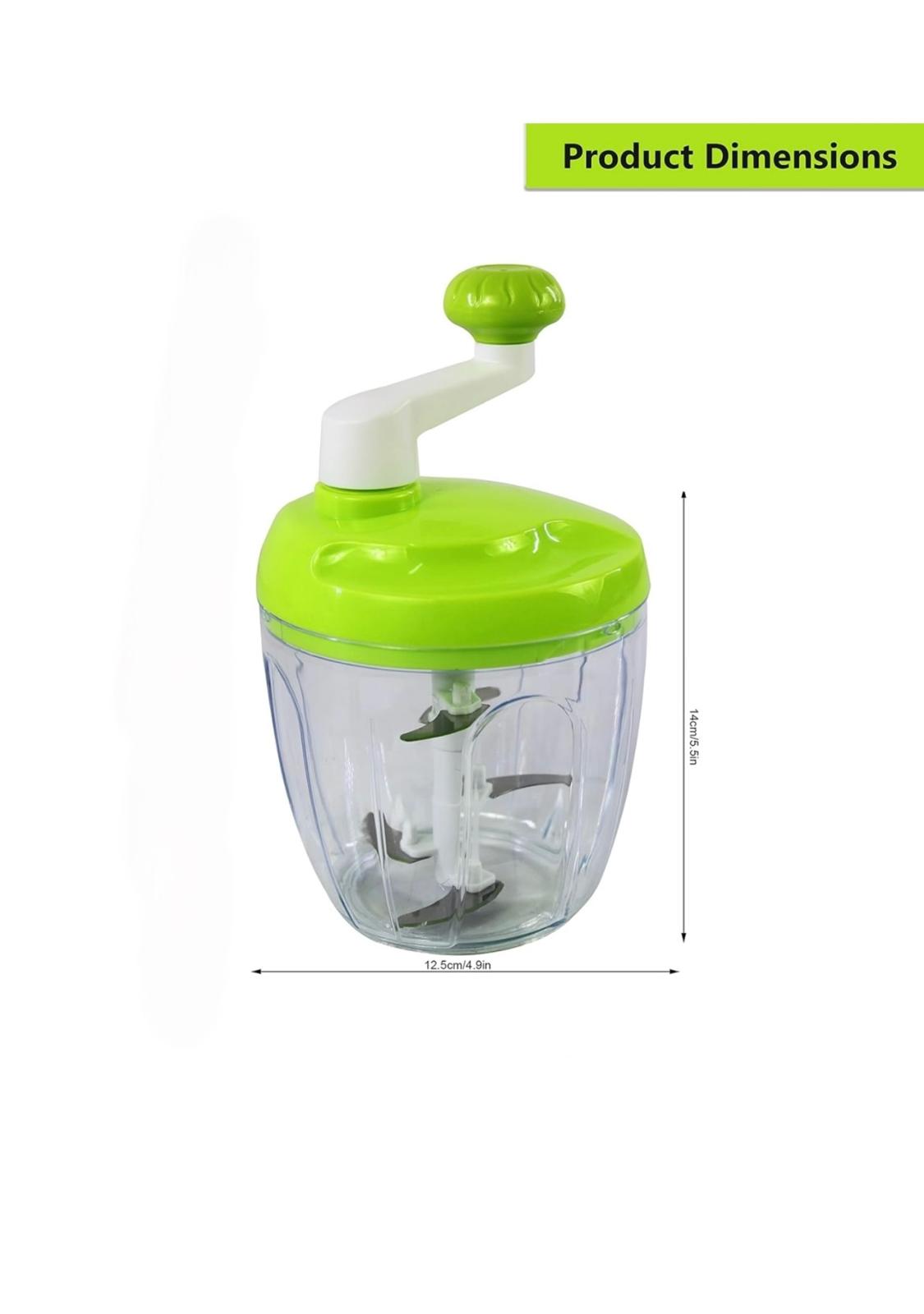 مفرمة يدوية بسيطة بالضغط اليدوي - شفرة من الفولاذ المقاوم للصدأ، قطاعة خضروات سريعة وسريعة