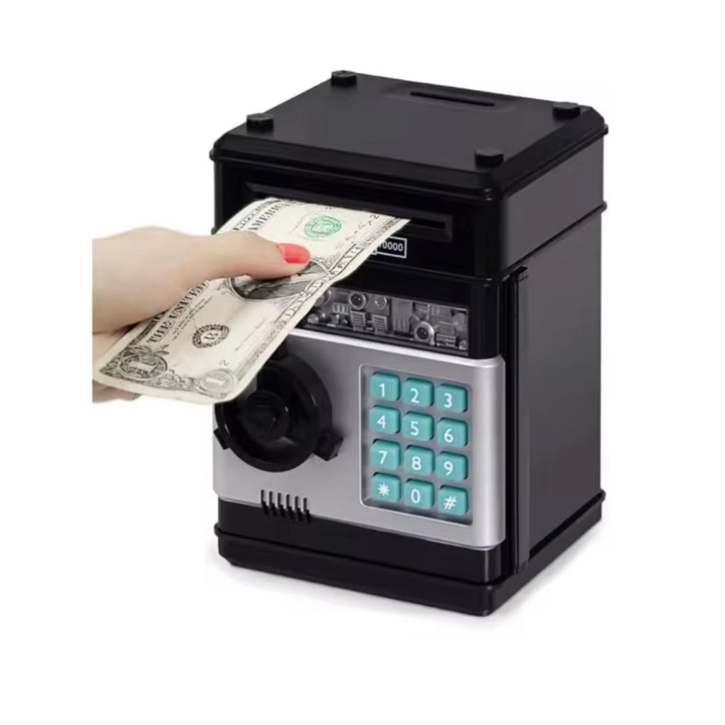 Password-protected electronic Penny Bank, ATM coin roll money box, available in Random colors,