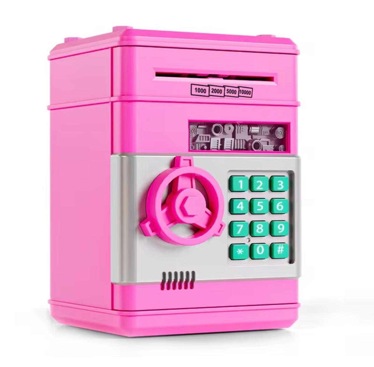 بنك Penny الإلكتروني المحمي بكلمة مرور، وصندوق النقود المعدنية من ماكينة الصراف الآلي، متوفر بألوان عشوائية،