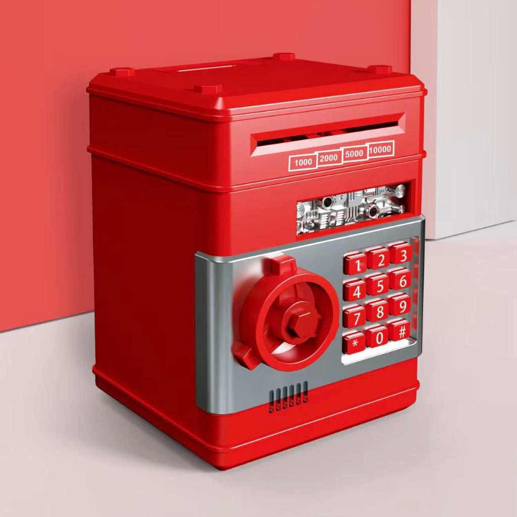 Password-protected electronic Penny Bank, ATM coin roll money box, available in Random colors,