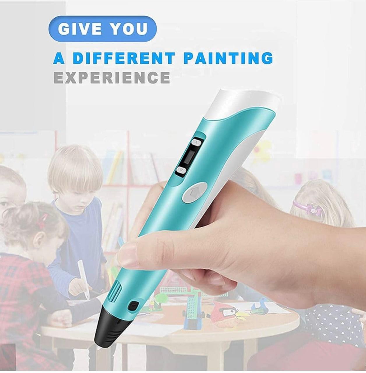 3D Creative Art Printing Pen Set, LCD Display, Suitable for Birthday Gifts, Holiday Parties DIY Graffiti Painting 3D Pen Kit