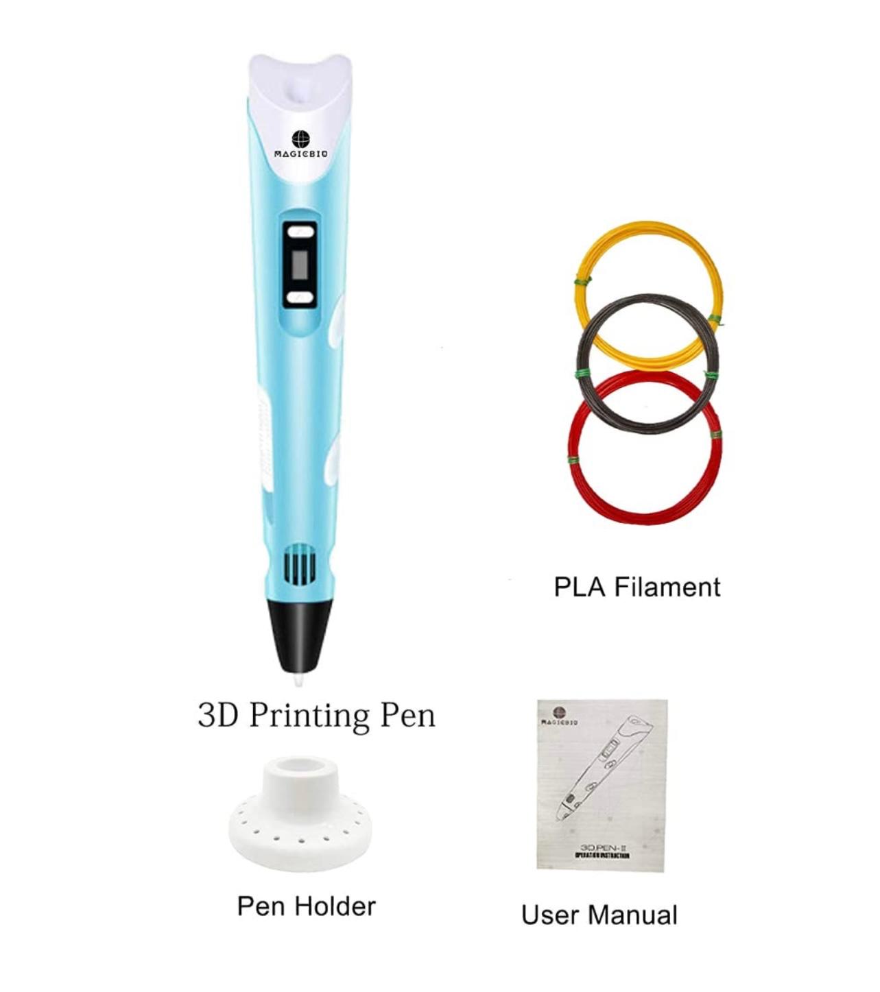 3D Creative Art Printing Pen Set, LCD Display, Suitable for Birthday Gifts, Holiday Parties DIY Graffiti Painting 3D Pen Kit