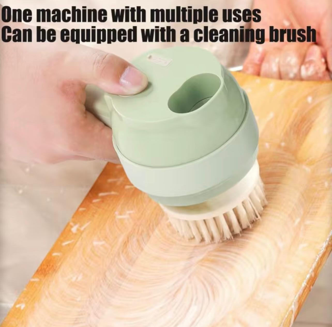 مفرمة طعام كهربائية 4 في 1، أداة مطبخ محمولة لاسلكية للفواكه والخضروات واللحوم