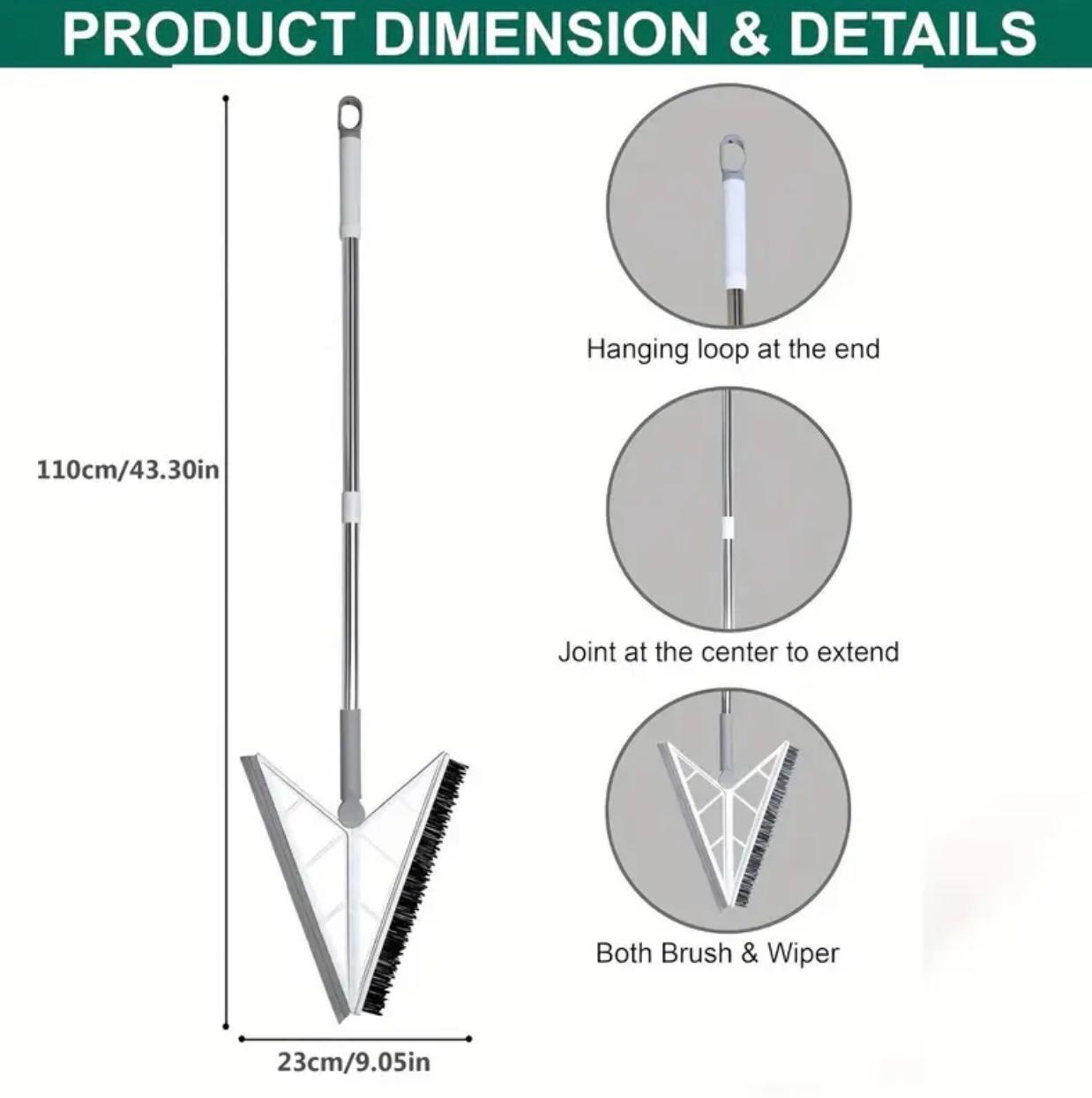 مكشطة ومكنسة سيليكون متعددة الوظائف - أداة تنظيف منزلية للمطبخ والأرضيات والمرحاض والجدران