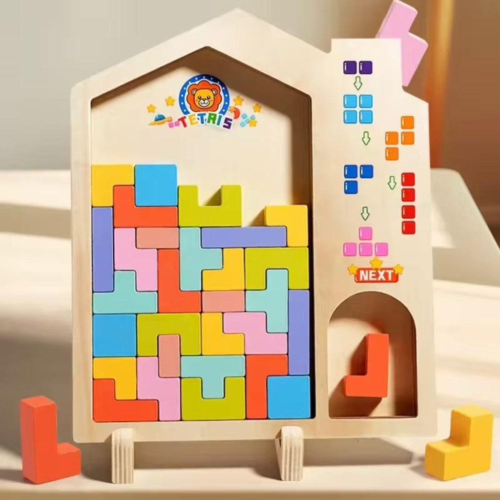 3D Wooden Puzzle Blocks – Educational Brain Teaser Toy