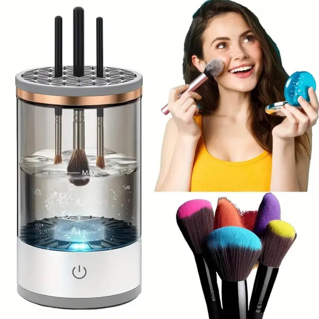 USB Makeup Brush Cleaner & Dryer – Electric Brush Washer, Battery-Free, Suitable for All Brush Types