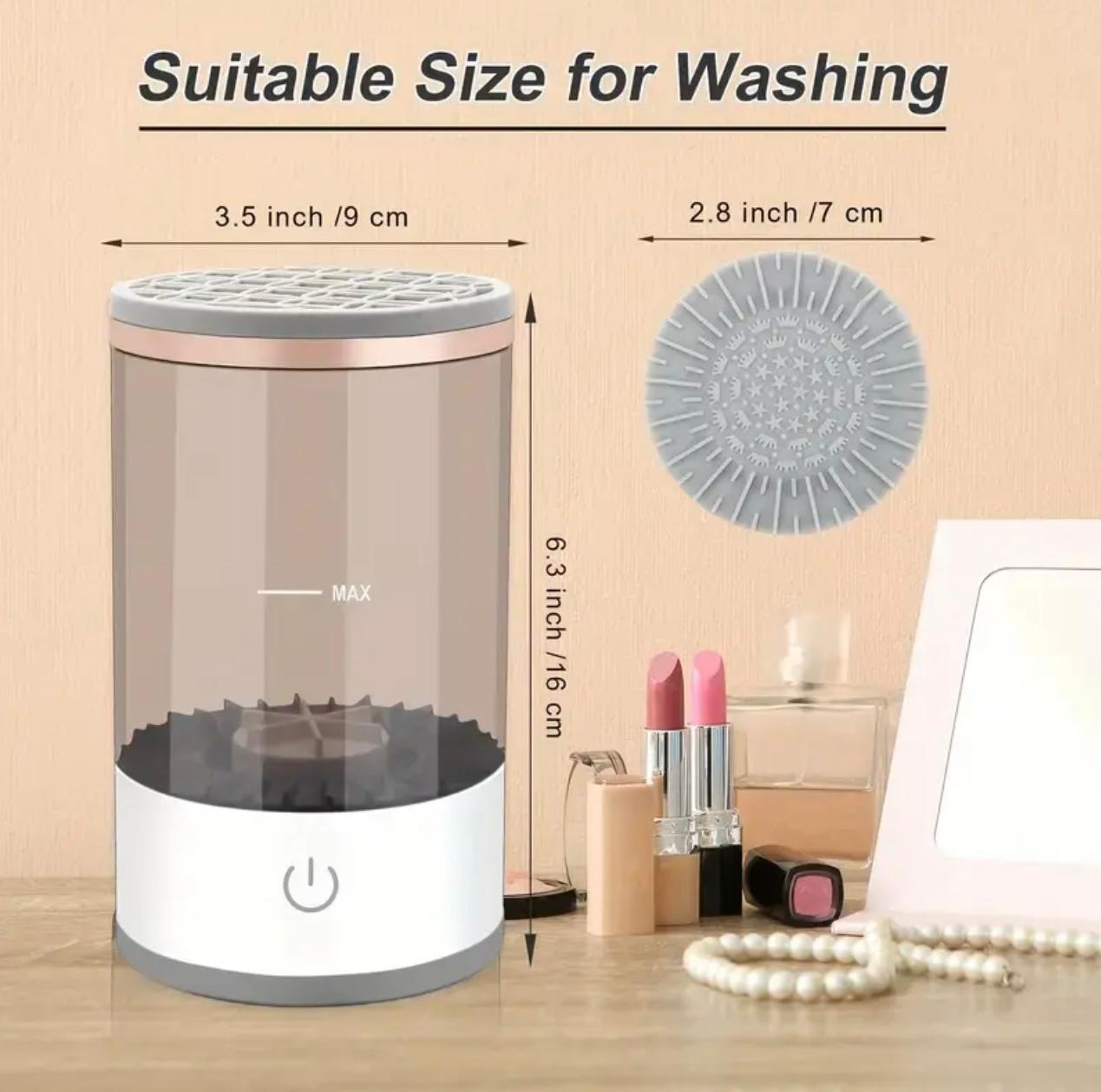 USB Makeup Brush Cleaner & Dryer – Electric Brush Washer, Battery-Free, Suitable for All Brush Types