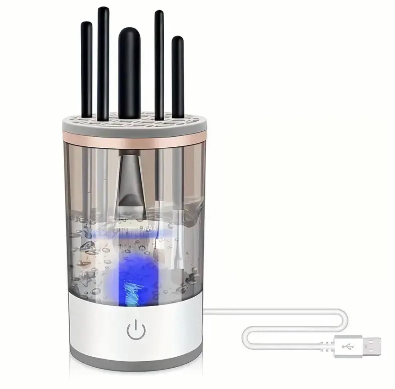 USB Makeup Brush Cleaner & Dryer – Electric Brush Washer, Battery-Free, Suitable for All Brush Types