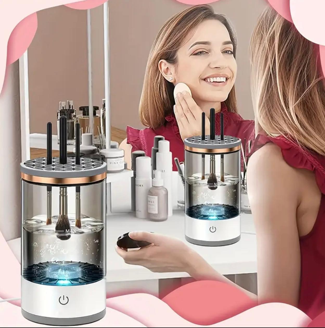 USB Makeup Brush Cleaner & Dryer – Electric Brush Washer, Battery-Free, Suitable for All Brush Types