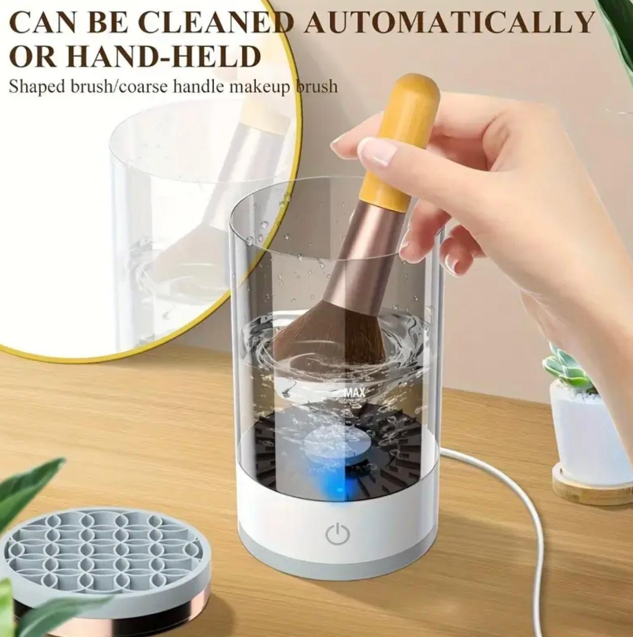 USB Makeup Brush Cleaner & Dryer – Electric Brush Washer, Battery-Free, Suitable for All Brush Types