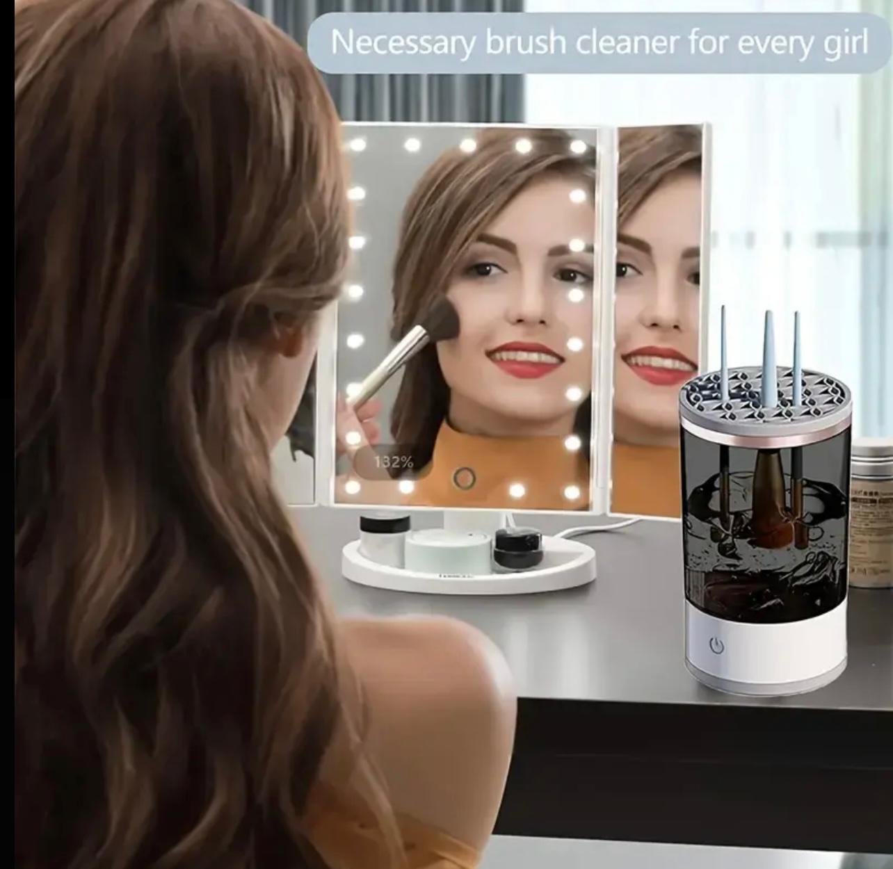 USB Makeup Brush Cleaner & Dryer – Electric Brush Washer, Battery-Free, Suitable for All Brush Types