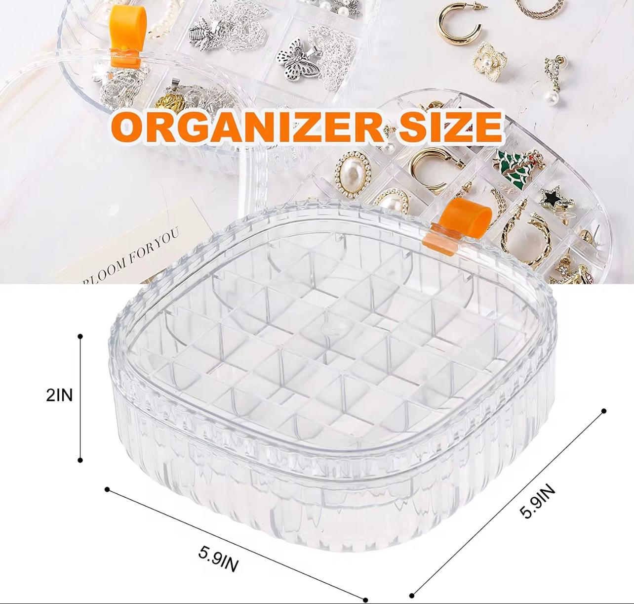 Portable Jewelry Box – Multi-Layer Storage for Earrings, Rings, Necklaces & Bracelets