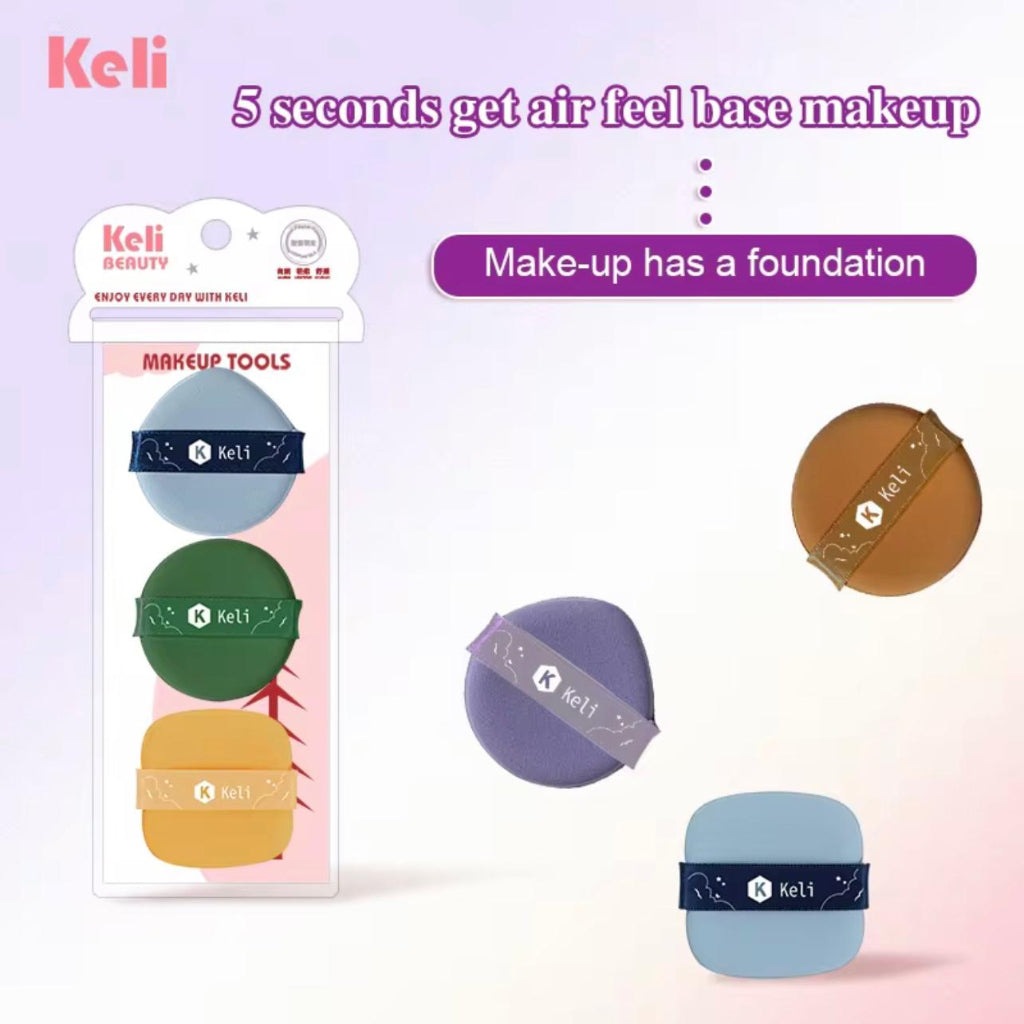 Popular Style Powder Puff 3pcs Makeup Sponge Set Makeup Cushion Sponge of Bag