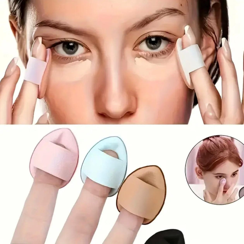 3 pcs Set Mini Finger Makeup Sponge High Quality Mini Powderย Puff