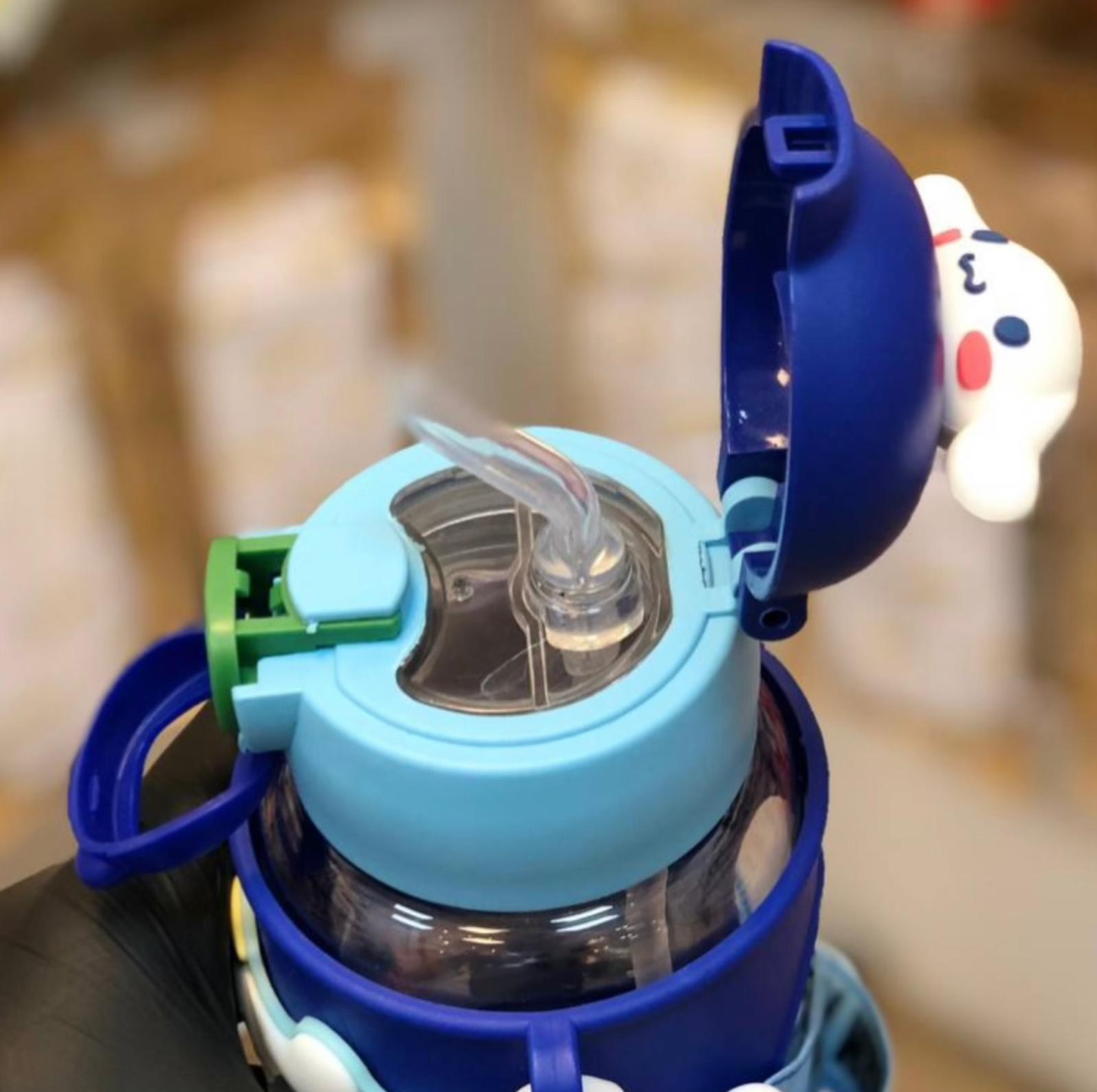 طلاب المدارس والأطفال لطيف الكرتون الطفل البلاستيك شرب أكواب حزام المحمولة الأطفال زجاجة ماء