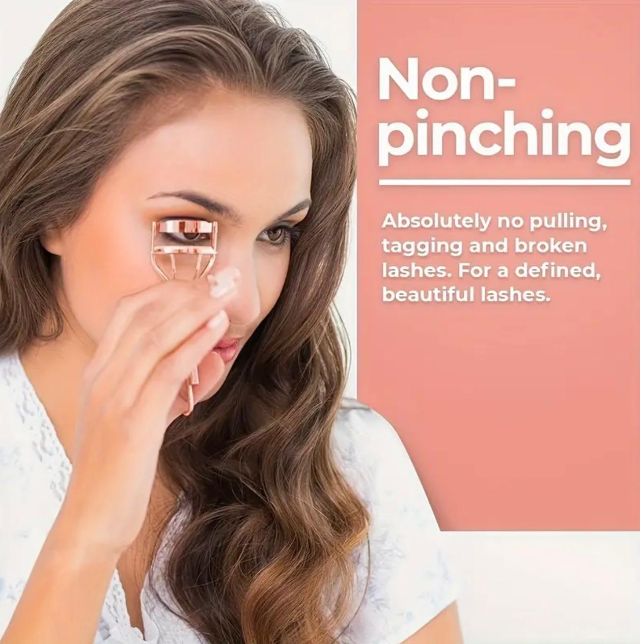 Custom Mini Portable Rose Gold Eyelash Curler – Comfortable Grip