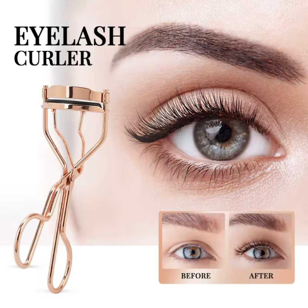 Custom Mini Portable Rose Gold Eyelash Curler Comfort Grip False Eyelashes Clip New Eye Makeup Tool