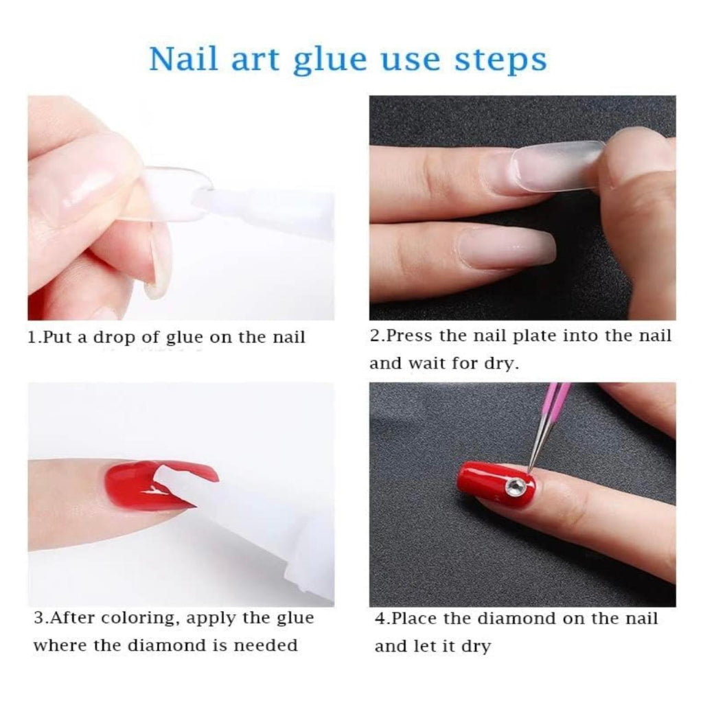 3g High Viscosity Nail Glue Gel for Press on Nails Super Fast Dry and Strong Adhesive for False Nail Tips