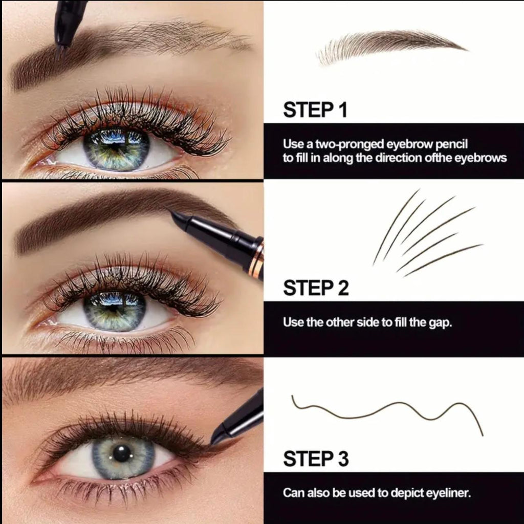 Waterproof Smudge-Proof Eyeliner Stamp Liquid Pen – Long Lasting Black Eyeliner for Perfect