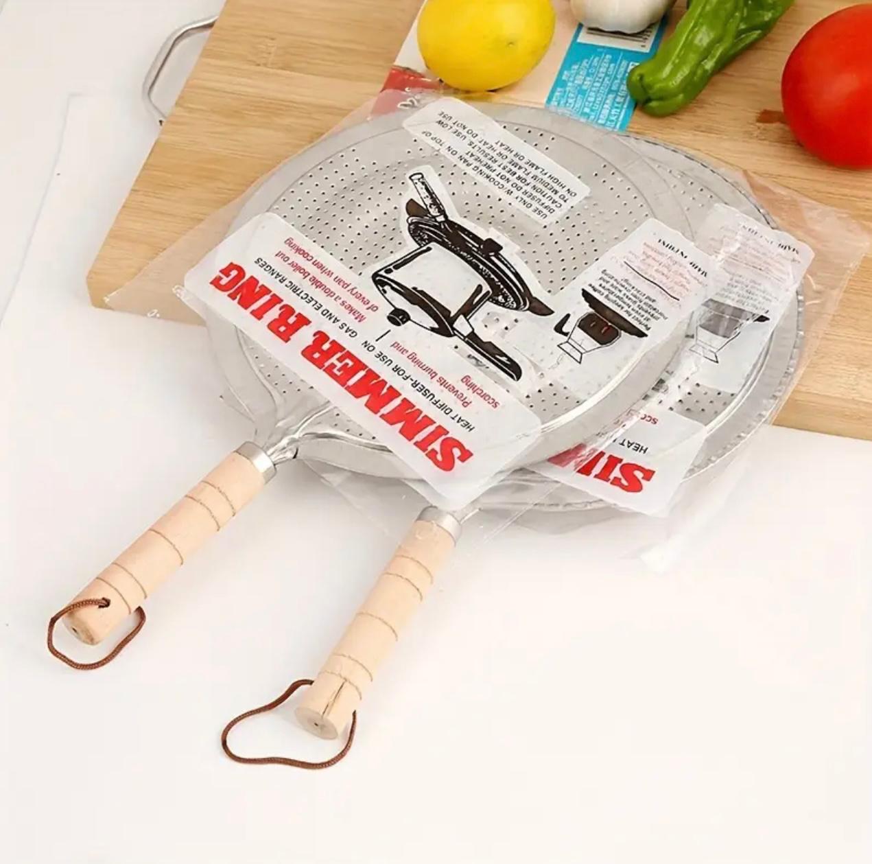 Cast Iron Trivet with Wooden Handle – Heat-Resistant Pad for Cookware