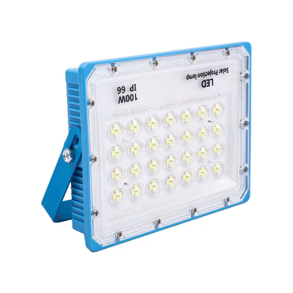 مصباح LED بالطاقة الشمسية بقدرة 100 وات - مصباح طوارئ خارجي محمول قابل لإعادة الشحن عبر USB للحديقة والتخييم