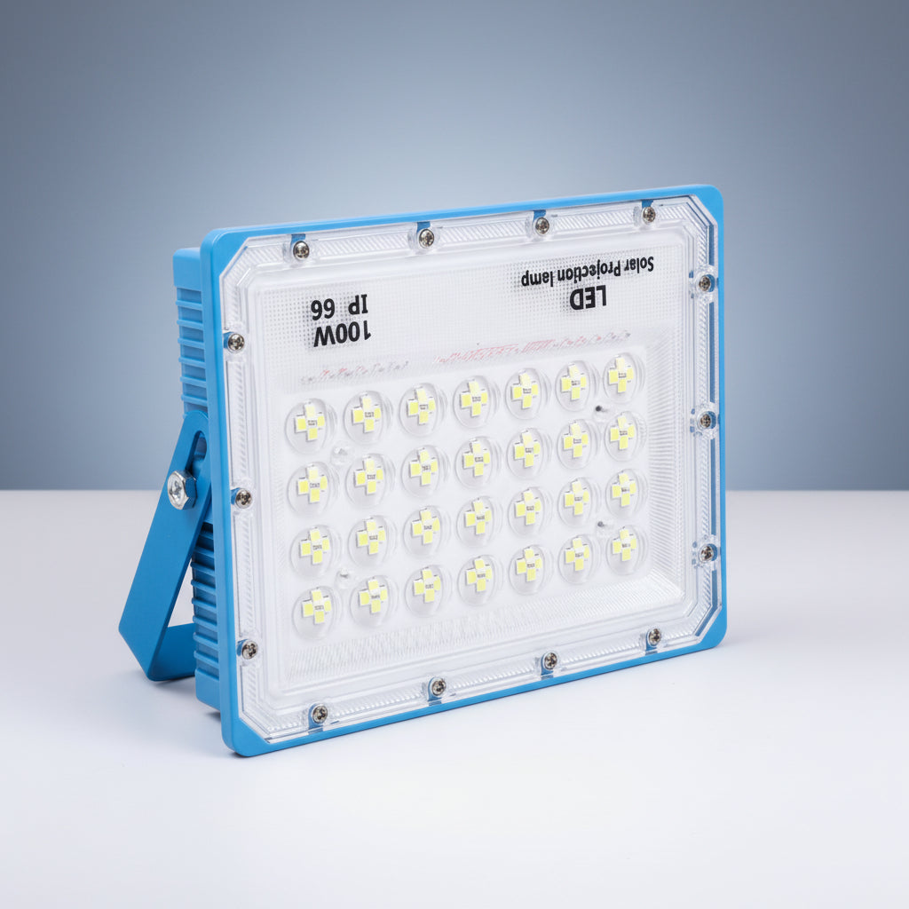 100W Solar LED Floodlight – USB Rechargeable Portable Outdoor Emergency Light for Garden & Camping