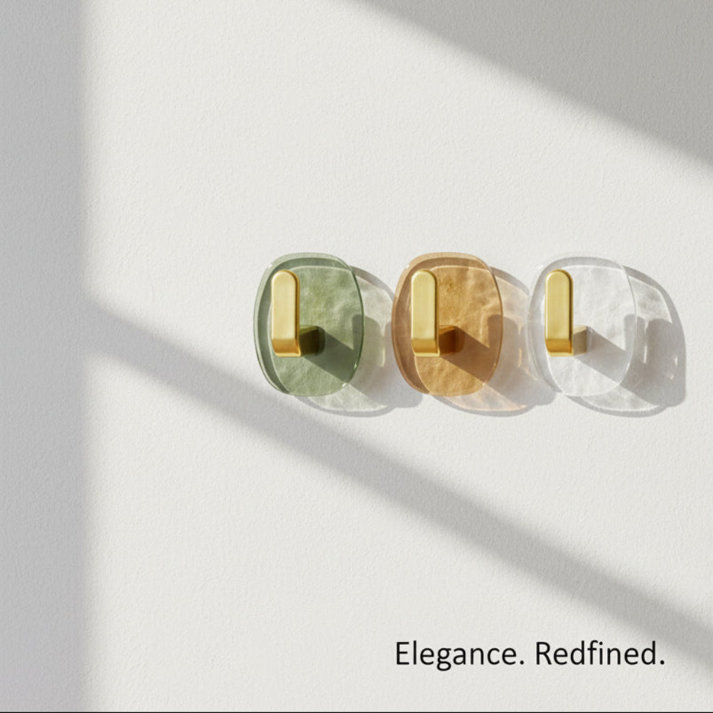 4pcs Set Easy-Install Adhesive Wall Hooks โ No Drill, Heavy-Duty & Stylish Design,Bathroom & Closet