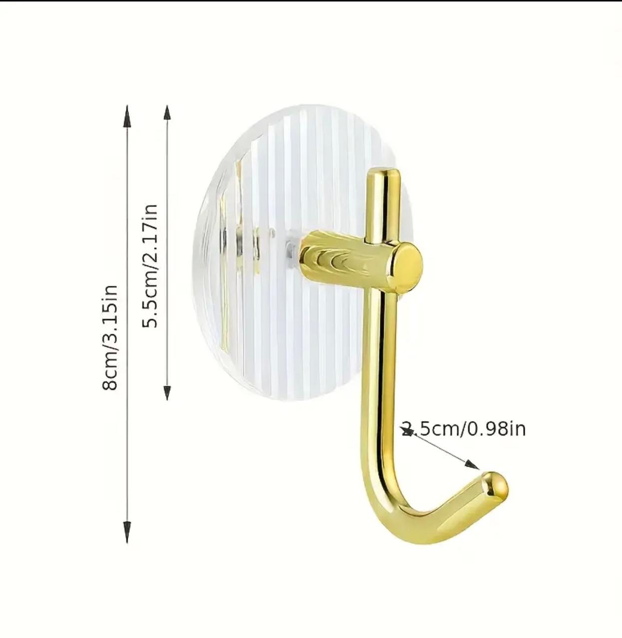 4 قطع خطافات مثبتة على الحائط - بدون ثقب، ذاتية اللصق، متينة وأنيقة