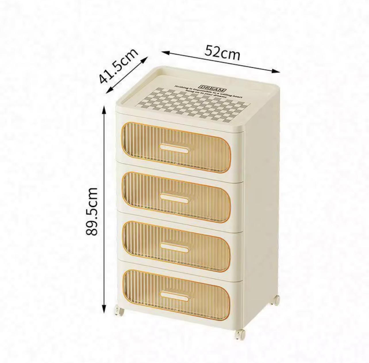 4 طبقات المطبخ الحديث البلاستيك درج تخزين غرفة المعيشة المنزل تنظيم خزانة مع عجلات تخزين الأدراج