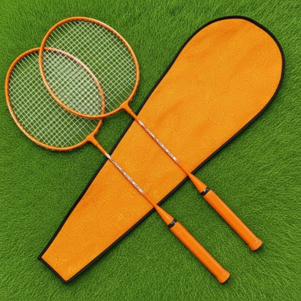 Lightweight Iron Alloy Badminton Racket Set – Includes Bag & 2 Shuttlecocks