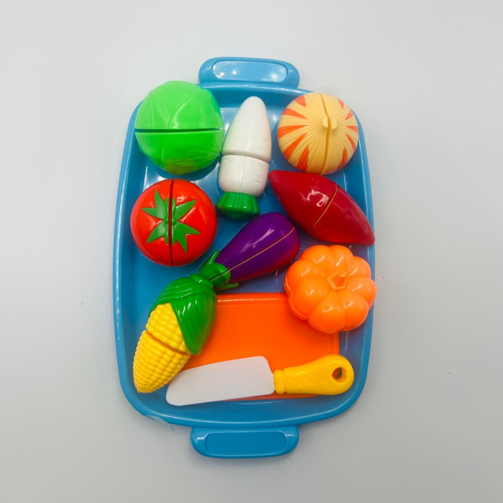 Vegetable cutting set, colorful kitchen play toys, pretend cooking and learning kitchen toy set,