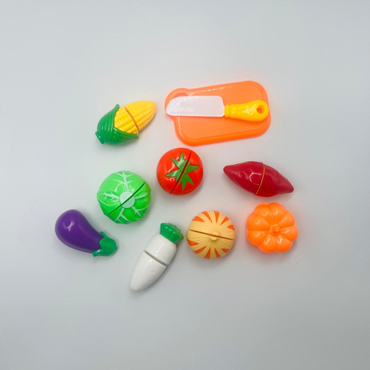 Vegetable cutting set, colorful kitchen play toys, pretend cooking and learning kitchen toy set,