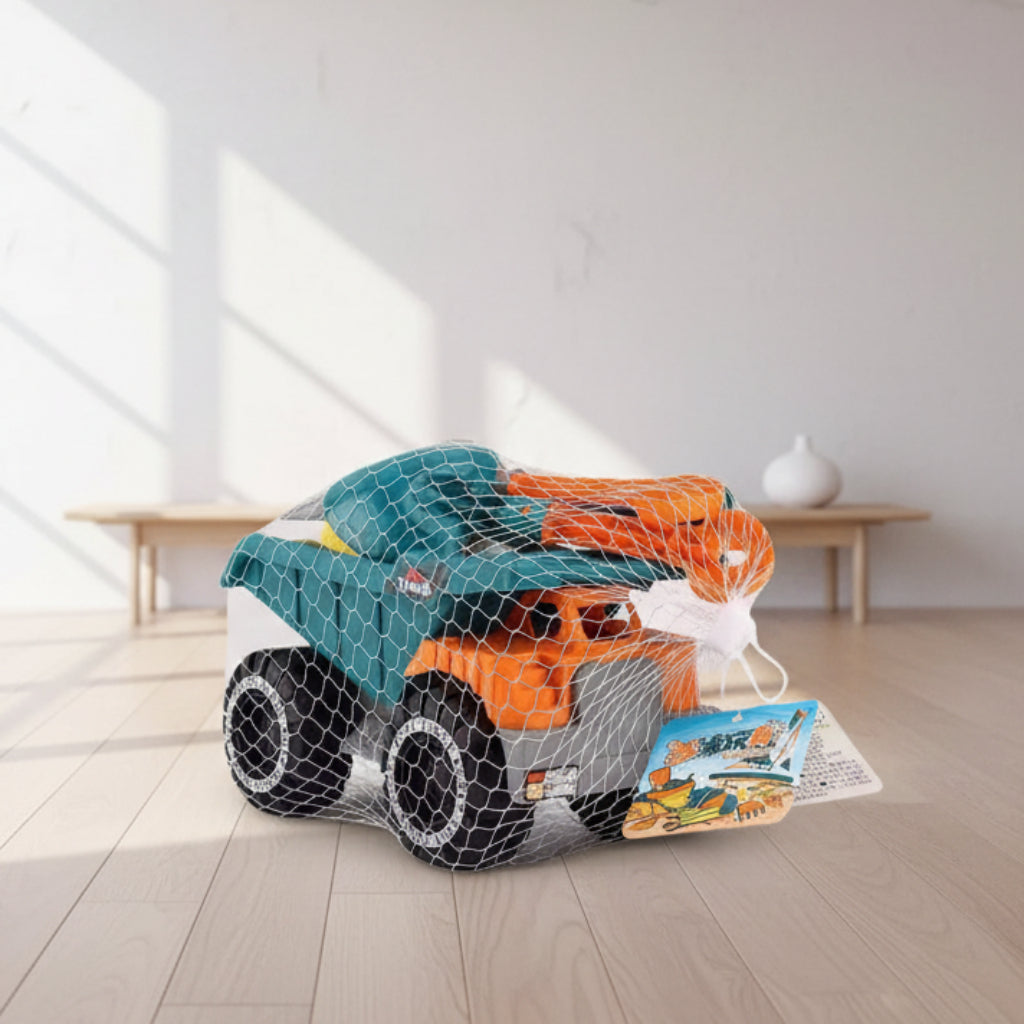 8 pcs Large Truck Beach and Snow Toy Set with Watering Can, Perfect Outdoor Sand Truck for Kids' Birthday Gift