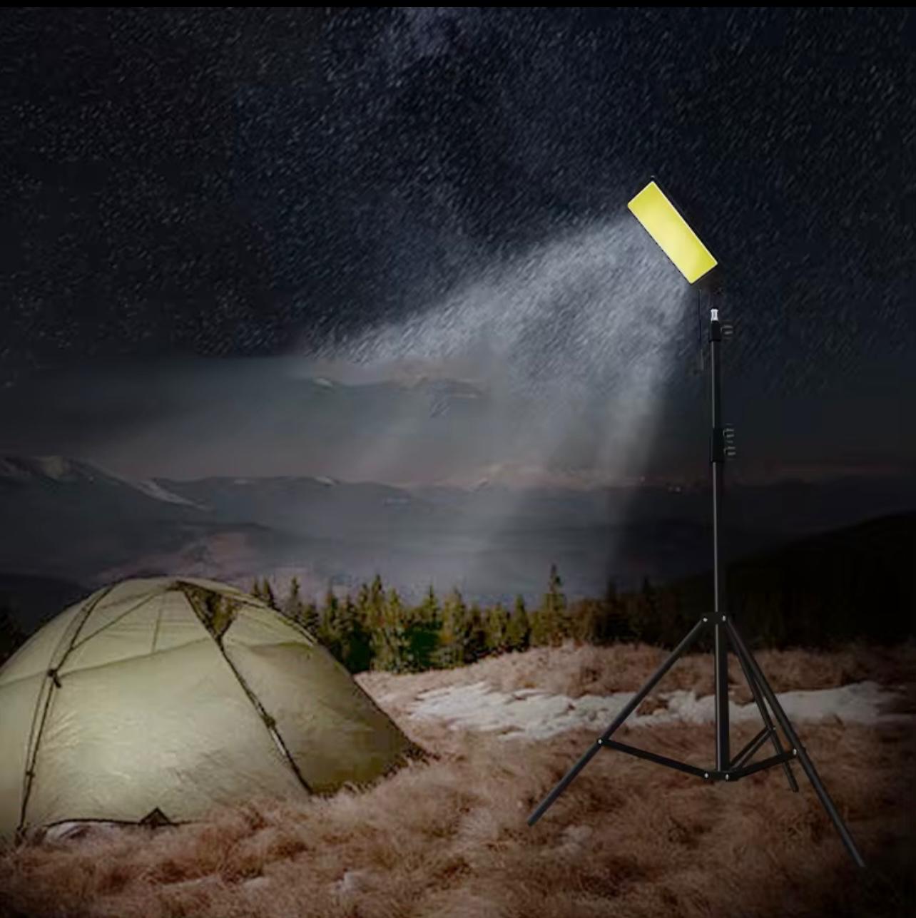 Portable LED Camping Lantern with Adjustable Tripod – USB Powered, Compact & Lightweight for Outdoor Activities