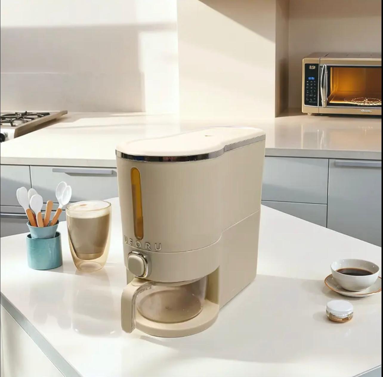 موزع أرز 5 كجم مع كوب قياس - حاوية حبوب شفافة ومقاومة للرطوبة والحشرات