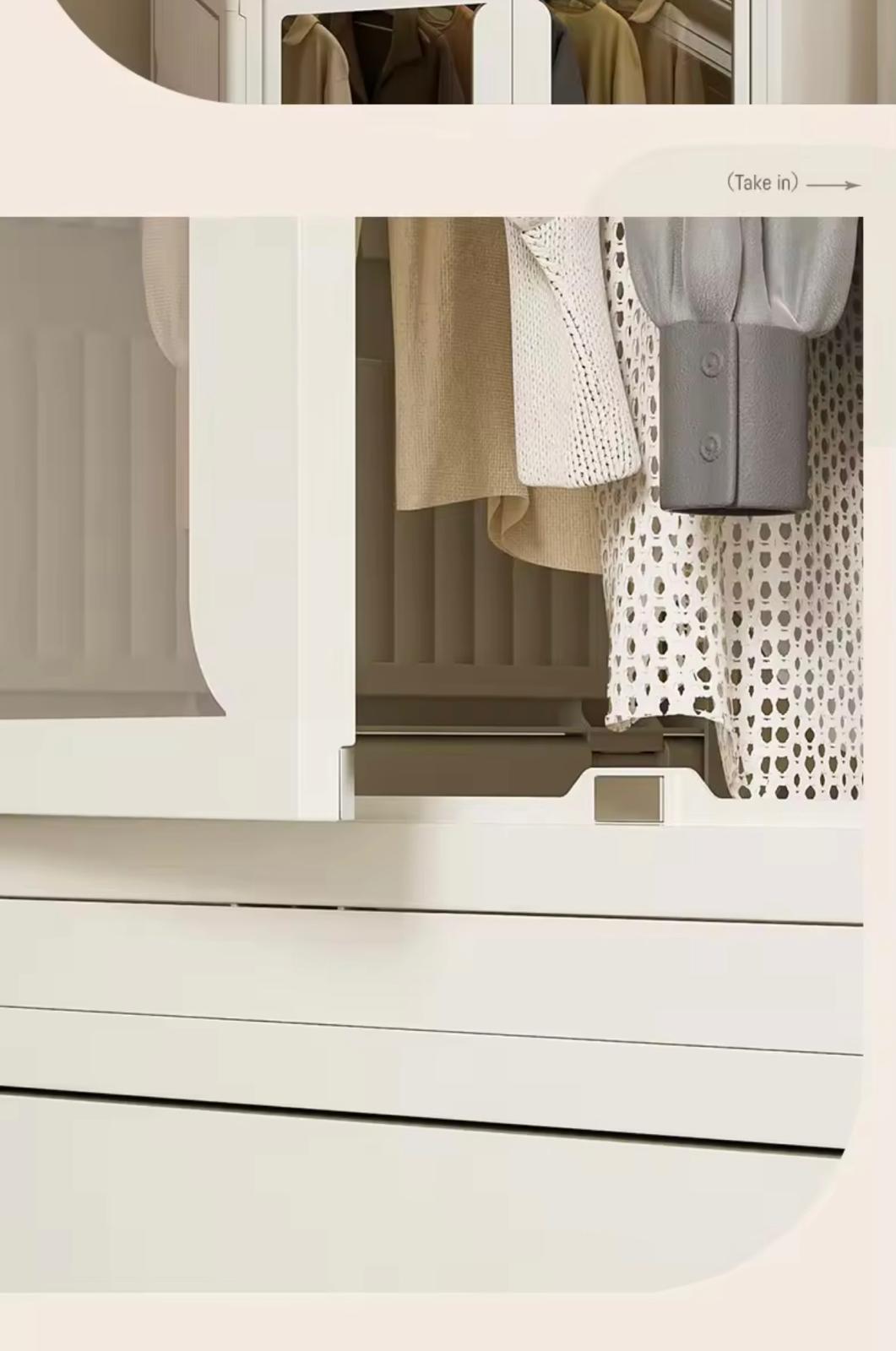 خزانة تخزين ملابس الأطفال البلاستيكية القابلة للطي من المنزل للملابس