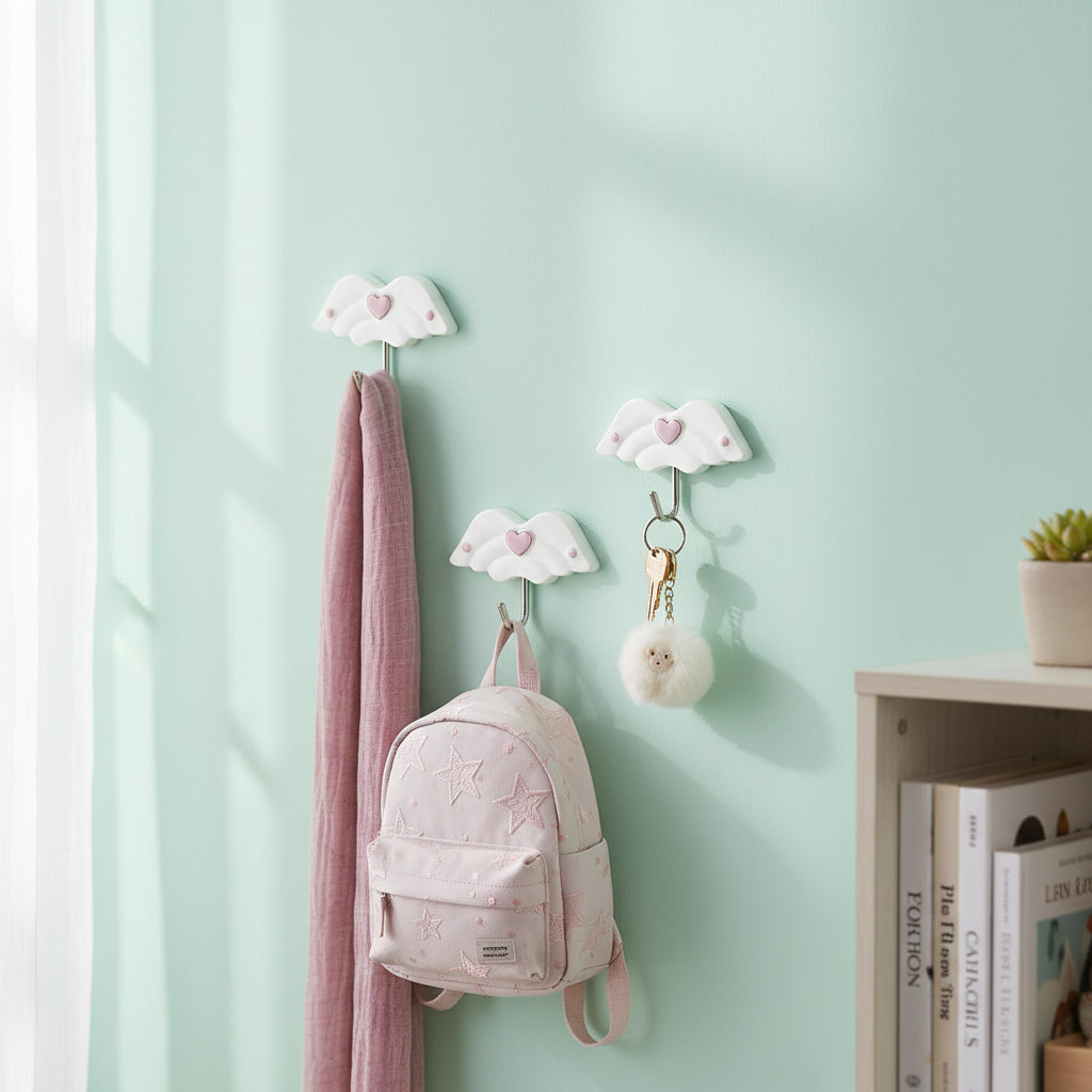 Self-Adhesive Wall Hooks – Waterproof, Heavy-Duty PVC Hooks