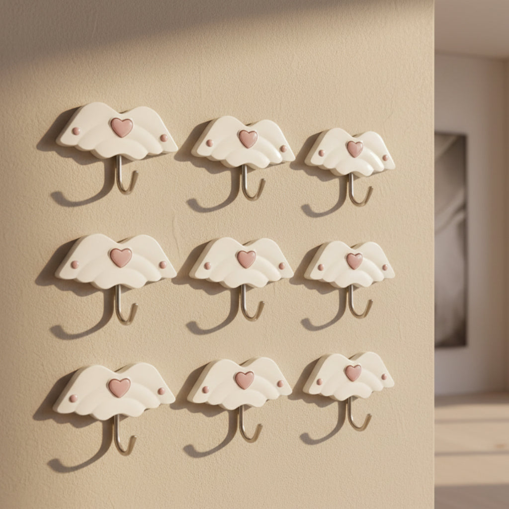 Self-Adhesive Wall Hooks – Waterproof, Heavy-Duty PVC Hooks