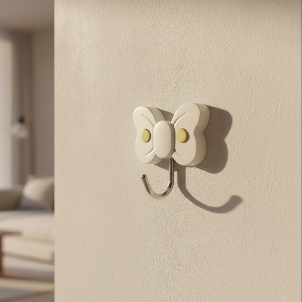 Self-Adhesive Wall Hooks – Waterproof, Heavy-Duty PVC Hooks