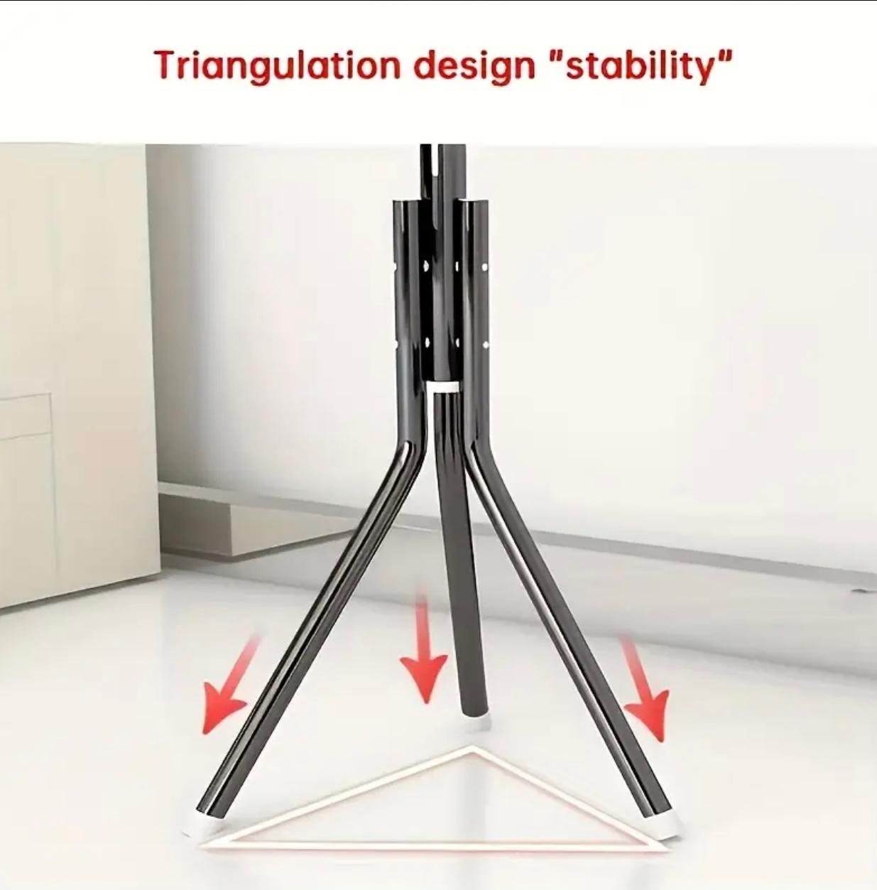 رف معطف معدني قائم بذاته بـ 9 خطافات