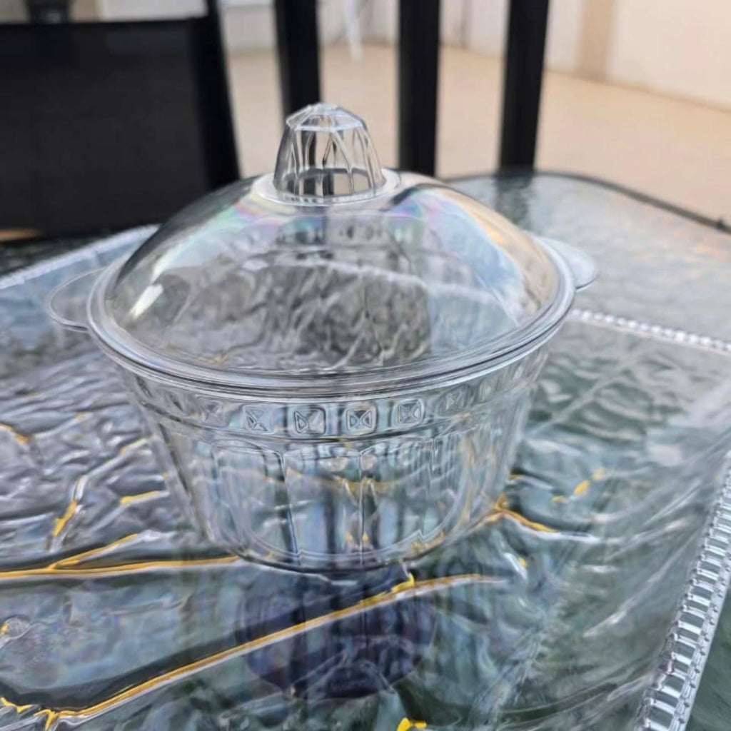 أوعية أكريليك مع أغطية