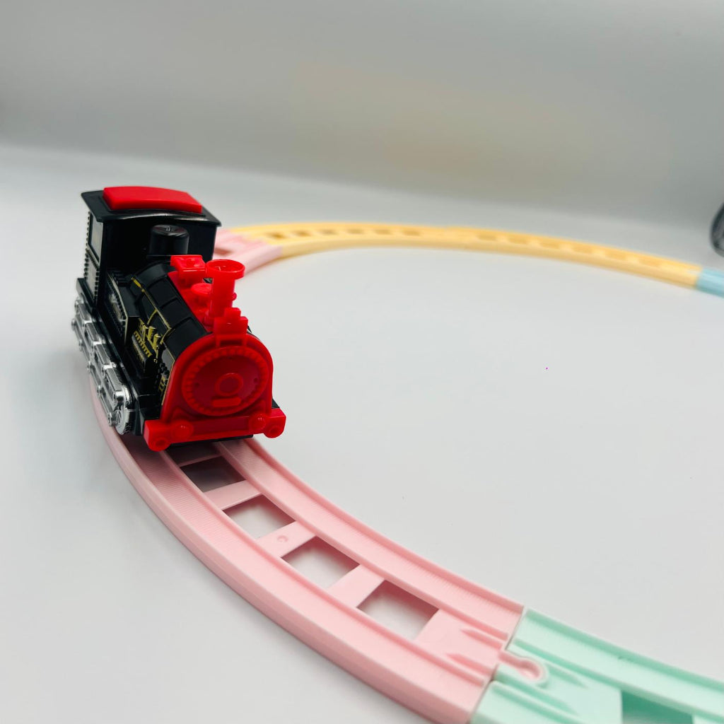 Electric Rail Toys Train Model Classic Battery operated Adjustable Railway.