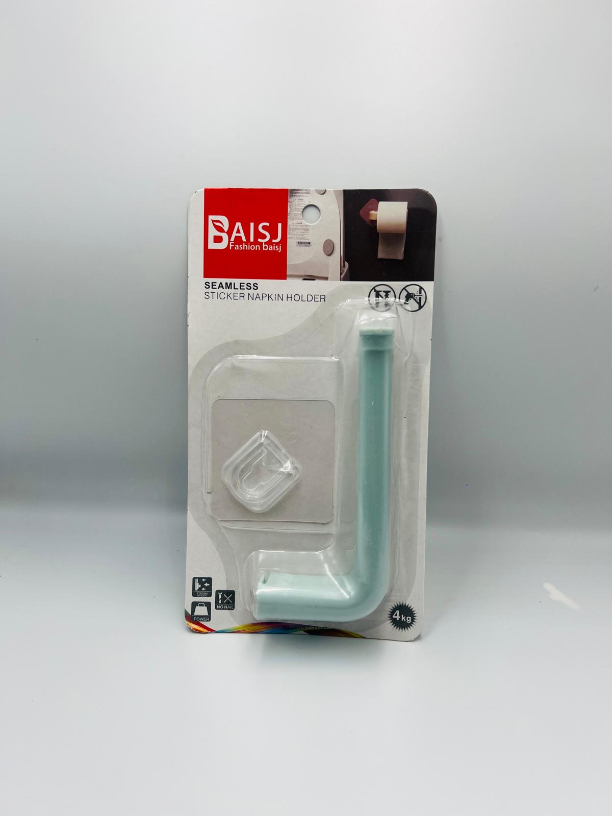 رف تخزين مناديل ذاتي اللصق على الحائط (مقاس 15 × 6 سم)