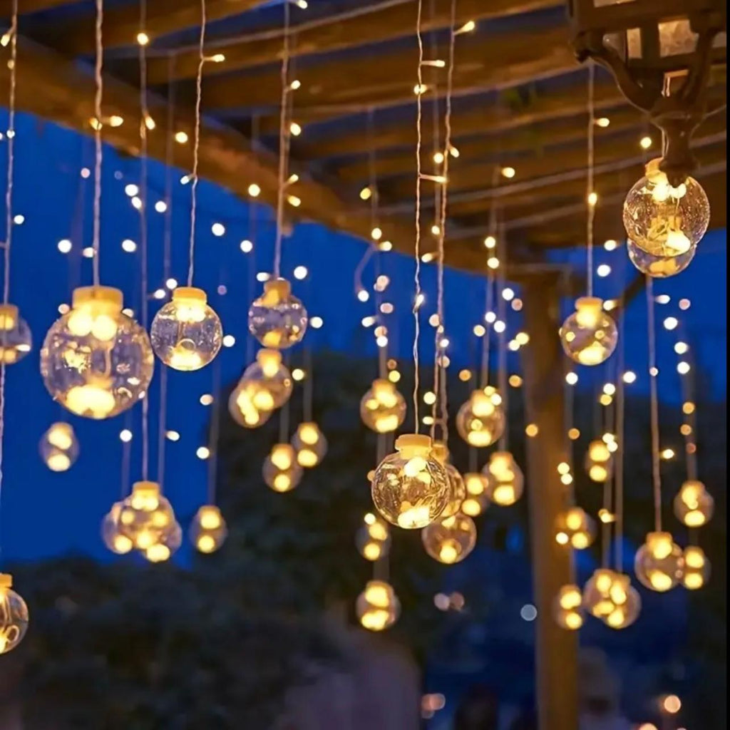 3.5M Fairy String Lights with 108 LED Bulbs – Battery Powered Clear Ball Design