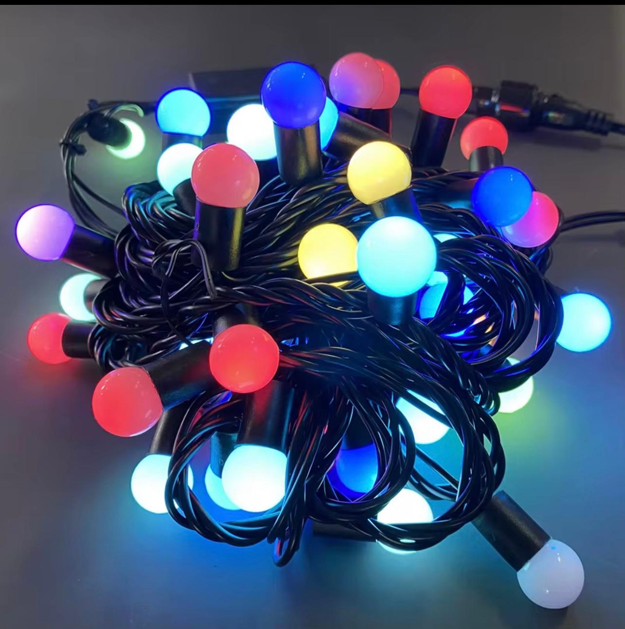 سلسلة مصابيح زخرفية 3M 40-LED - مصابيح خرافية تعمل بالطاقة بقابس 3 دبابيس للمنزل والحفلات والمهرجانات